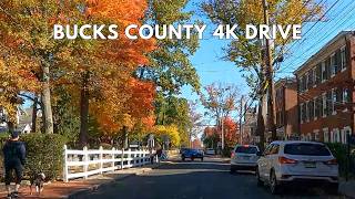 Doylestown Pennsylvania Scenic Fall Drive | Bucks County 4K Driving Tour