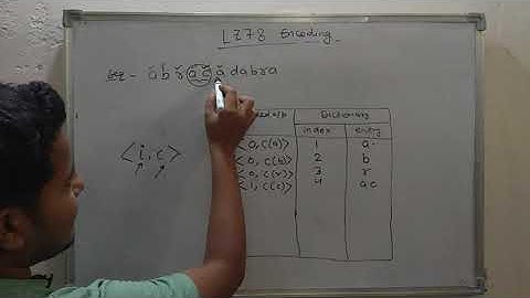 15. LZ78 Encoding | Data Compression