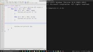 Perulangan for pada Java menggunakan cmd dan notepad++