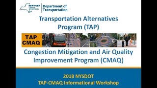 NYS DOT 2018 TAP CMAQ Application Webinar screenshot 1