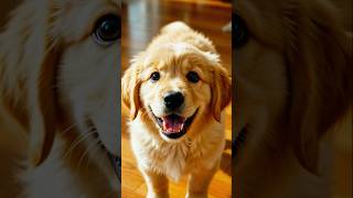 Cute golden retriever puppy dog barking and playing #dog #puppy #barking #pets #dogvideos #shorts