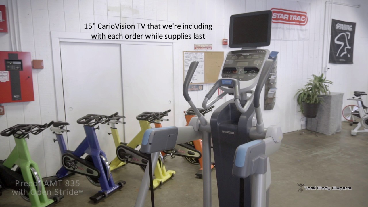 Precor AMT 835 with Open Stride - Highest Grade Remanufacturing Process
