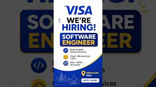🚀 Freshers Job Vacancy 2026 | Visa Software Engineer Hiring 2026 | Job Notification 2026 #jobvacancy