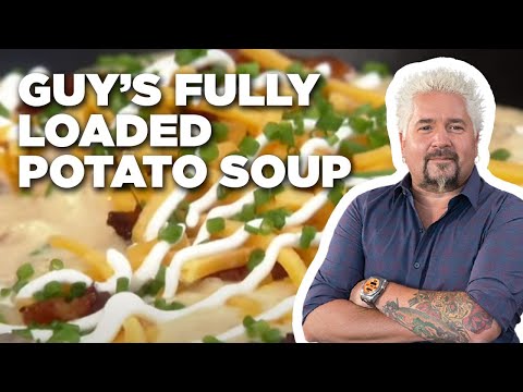 how-to-make-guy's-fully-loaded-potato-soup-|-food-network