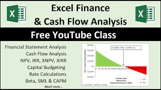 Free Excel Finance Cash Flow Model Building Course at YouTube