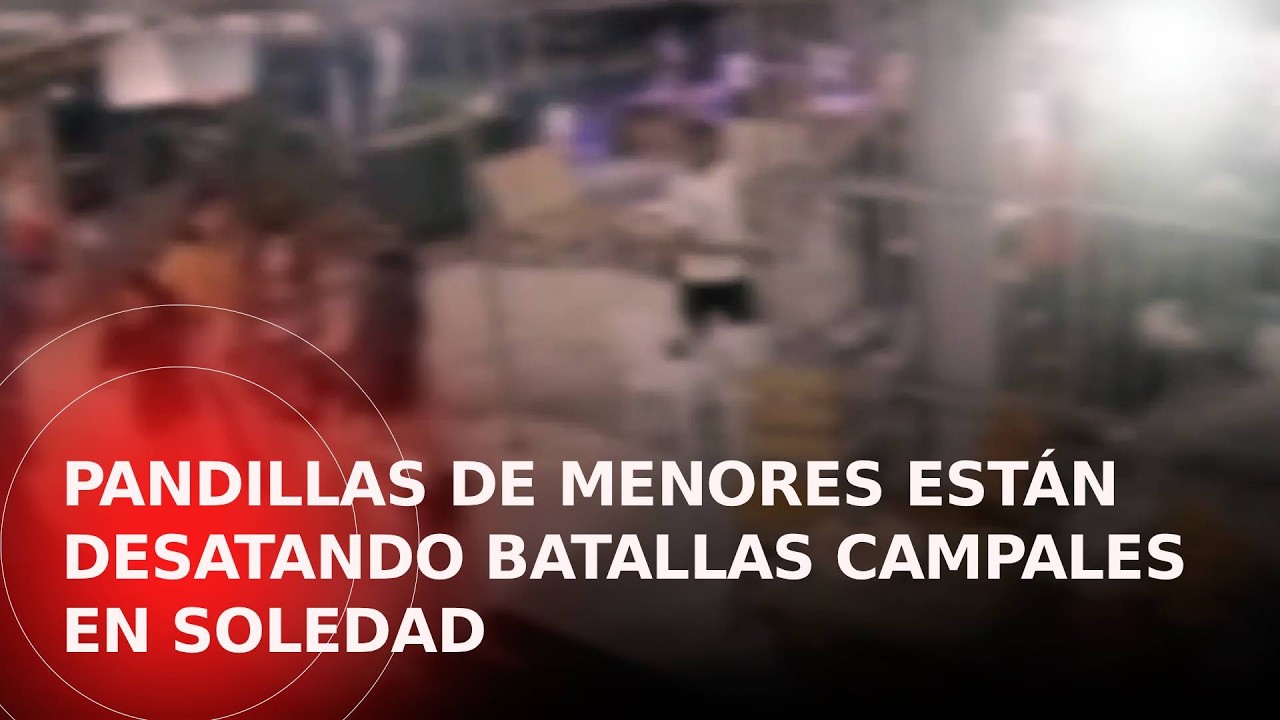 Video: pandillas de menores se están enfrentando con piedras, machetes y hasta revólveres en Soledad