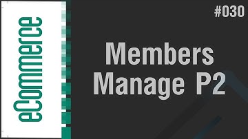eCommerce Shop in Arabic #030 - Members Page - Code Manage Page