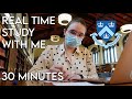 Real time study with me at columbia university  no music library background noise 30 minutes