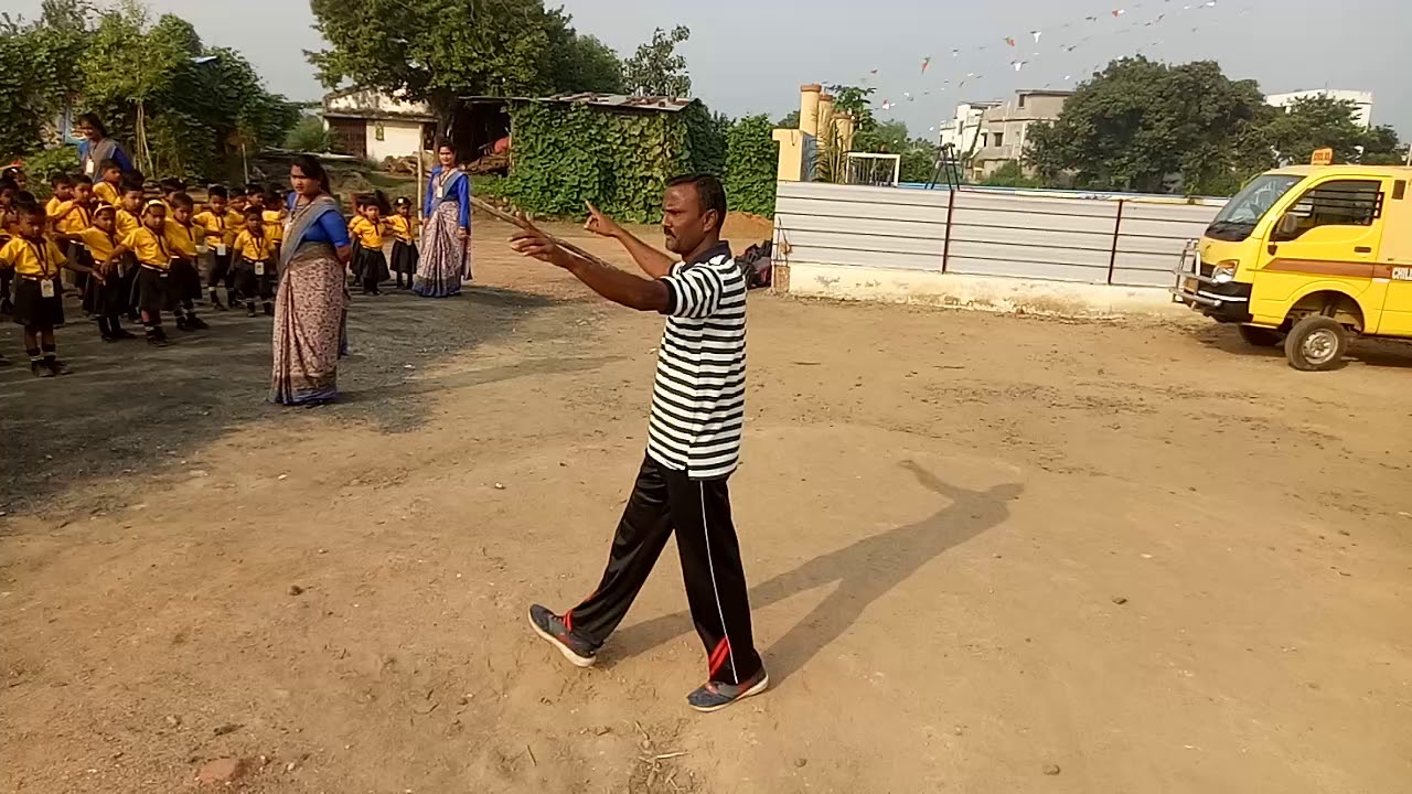 Children's academy English medium school chandrapur. P. T parade