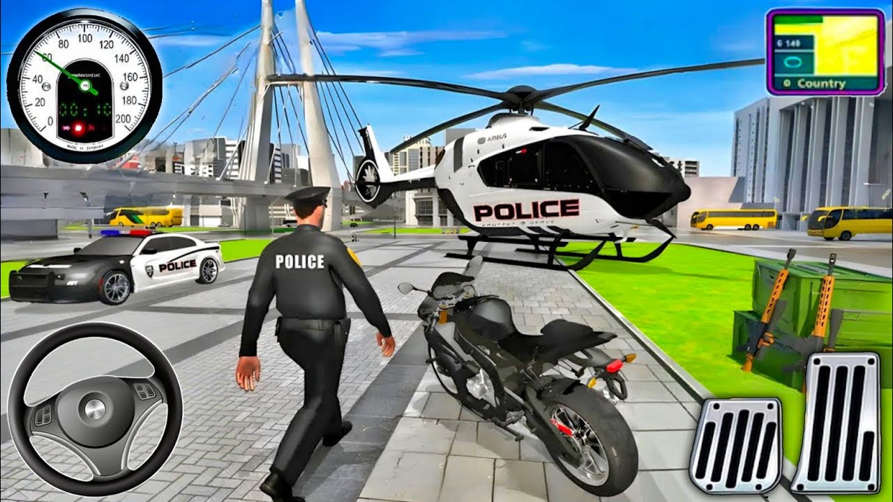 US Cop Car Chase Simulator 3D - Real Police Cars Driving - Android GamePlay