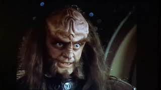 Picard refuses Chancellor Gowron's request for aid in the Klingon civil war. Star Trek TNG S4 E26.