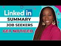 Linkedin summary for job seekers to get noticed in 2023