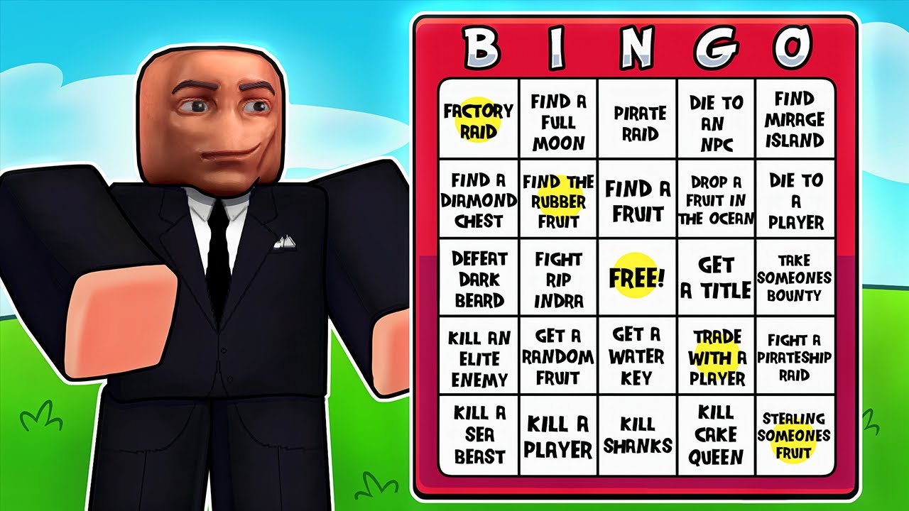 Blox Fruits Bingo Card