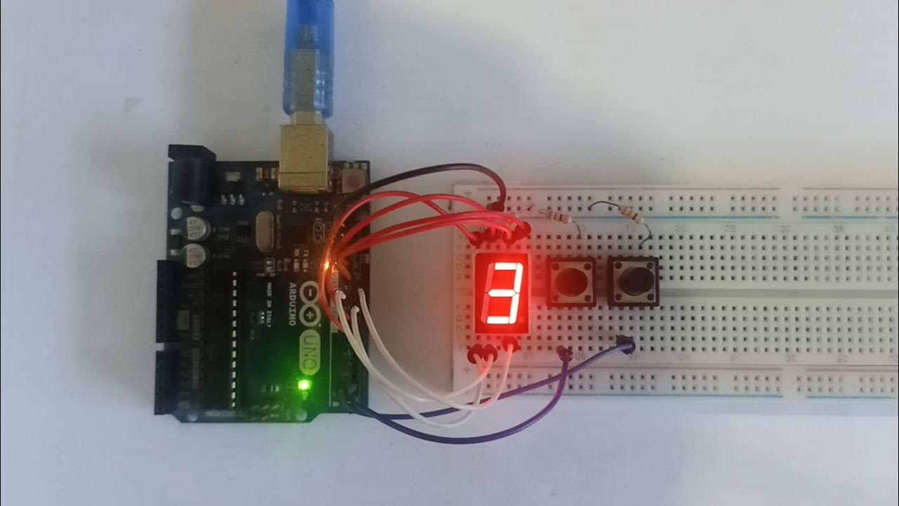 Arduino Push Button 7 Segment Count Up and Down Number - YouTube