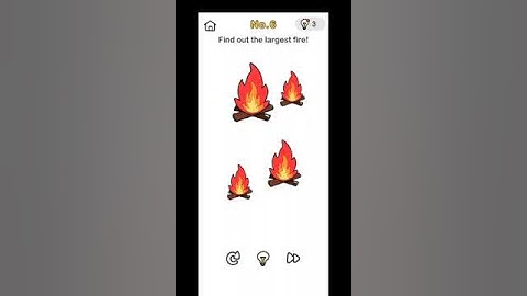 Level 6/ Find out the largest fire? brain out. #gaming #streetgames #gamewell #onemorelevel