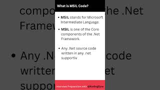 MSIL | Microsoft Intermediate Language | C#