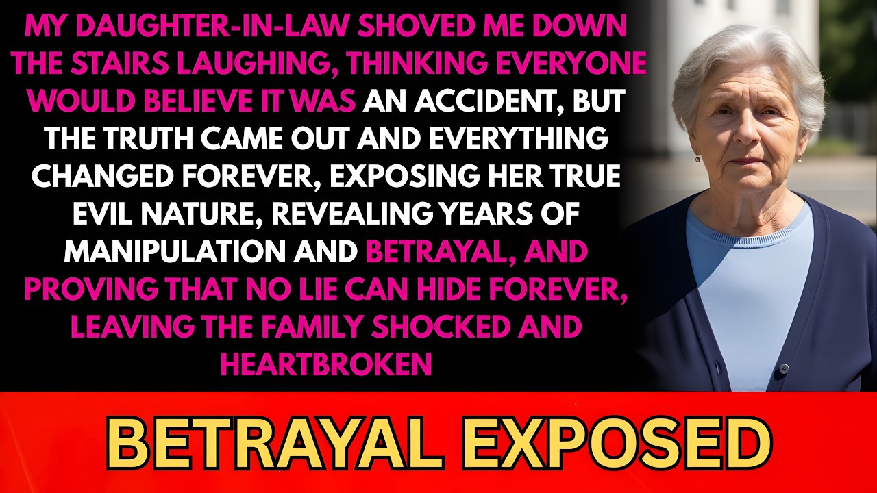 MY DAUGHTER-IN-LAW PUSHED ME DOWN THE STAIRS LAUGHING – THE SHOCKING TRUTH REVEALED!