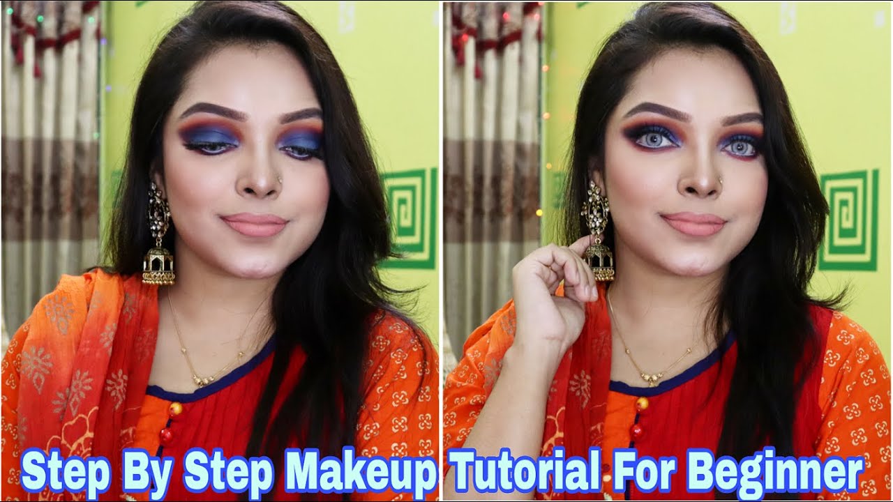 Simple & Easy Step By Step Flawless Makeup Tutorial for Beginner Brown ...