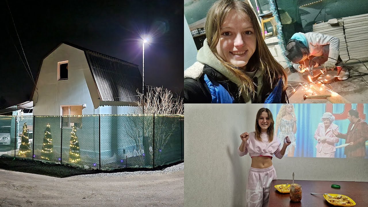 Изготовили фонарный столб на даче