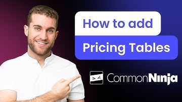 How to add Pricing Tables to your website