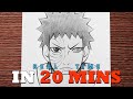 How to draw Obito in 20 minutes | Easy anime sketch for beginners