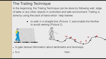 Trailing Techniques - NIEPVD, O&M Instructor Devi Lal