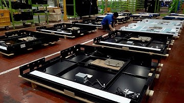 Mass Production Process of Making Comfortable Elevators in Korea Automatic Factory.