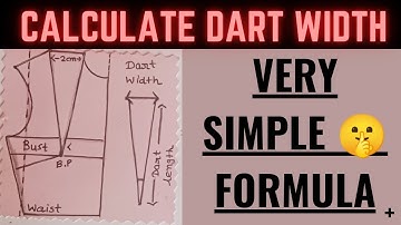 "How to Calculate Bust Dart"|dart manipulation for beginners fashion sewing
