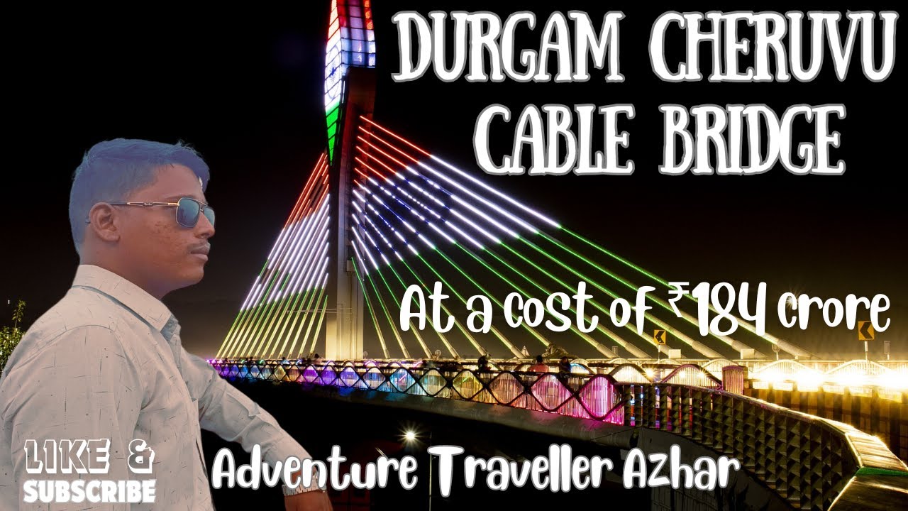 Durgam Cheruvu Cable Bridge | Durgam Cheruvu Cable Bridge Night View ...