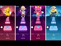 Pikachu VS Cocomelon VS Pinkfong VS Minions - Tiles Hop