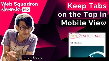 Elementor - Keep Tabs on Top in the Mobile View