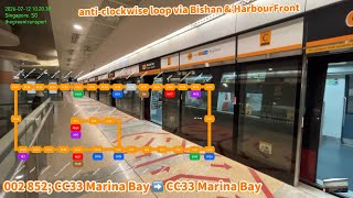 ⁴ᴷ⁶⁰ [SMRT] anti-clockwise from MRB ~ C830C [852] CC33 Marina Bay ➡️ CC33 Marina Bay