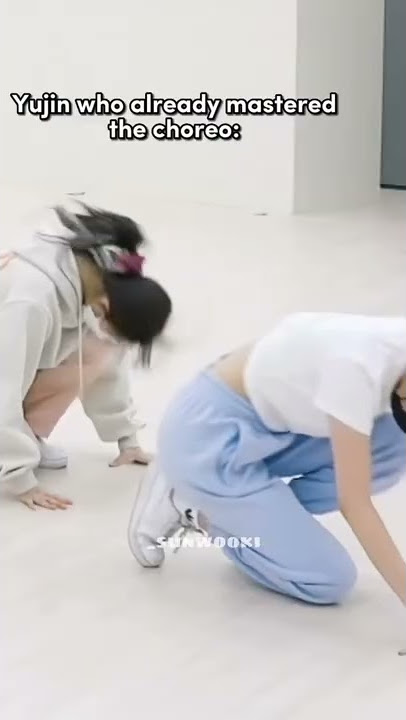 IVE practicing the dance break was a mess 😭😂 #ive #wonyoung #yujin #liz #gaeul #leeseo #rei