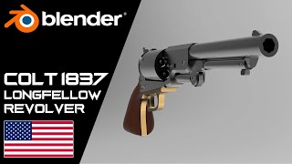 Colt Longfellow Revolver (MBG) | Blender 3D Modeling Time Lapse Profile