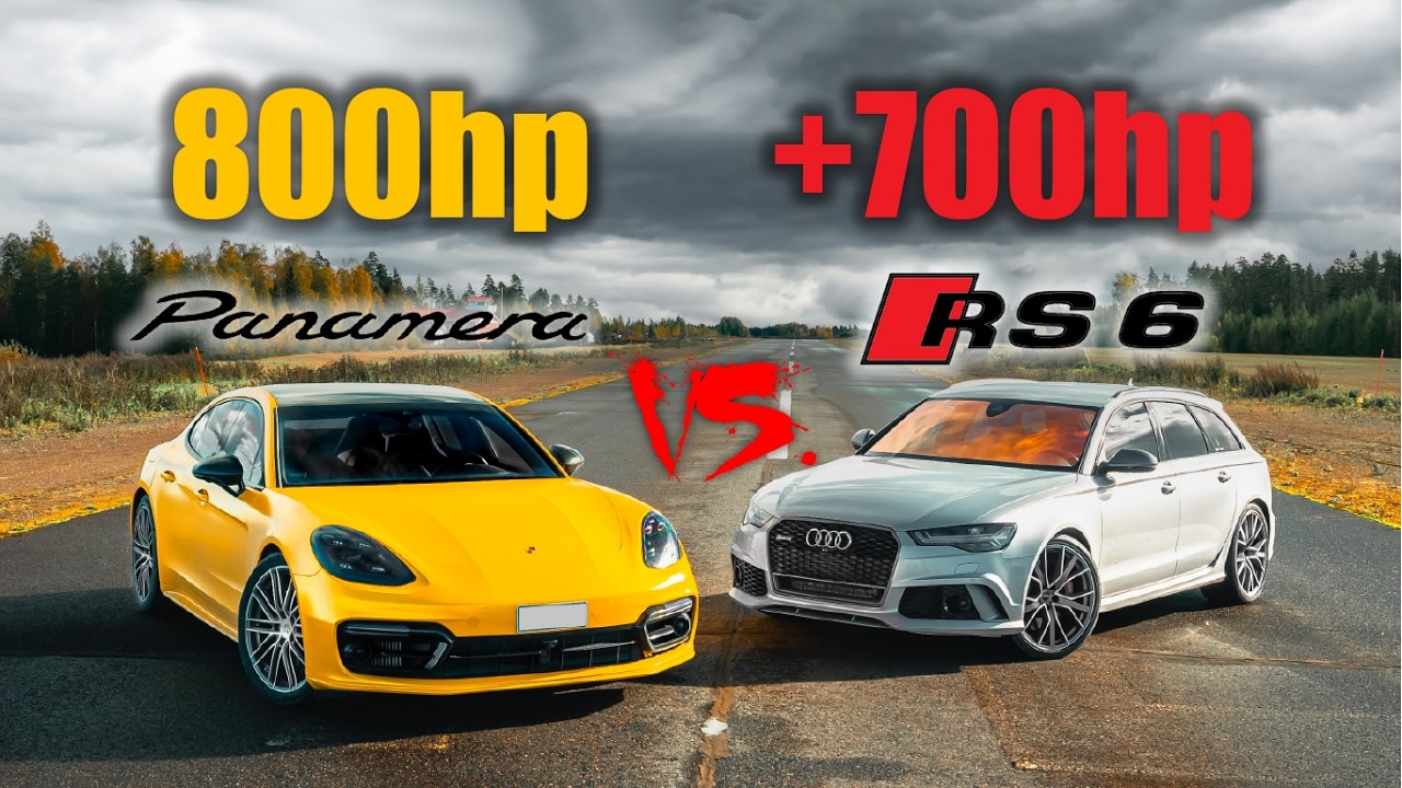 HYBRID V8 VAI PELKKÄ V8? | +700hp AUDI RS6 VS. 800hp PANAMERA TURBO S | KIIHDYTYSKISA