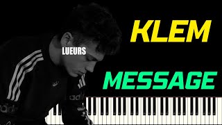 KLEM - MESSAGE | PIANO TUTORIEL