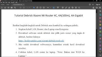 Tutorial Debrick atau Install Ulang Router Xiaomi Mi Router 4C, 4A(100m), 4A Gigabit | INDONESIA