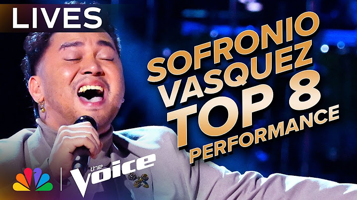 Sofronio Vasquez Performs "If I Can Dream" | The Voice Lives | NBC