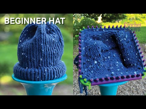 Loom Knit a Hat with a Brim ⋆ Dream a Little Bigger