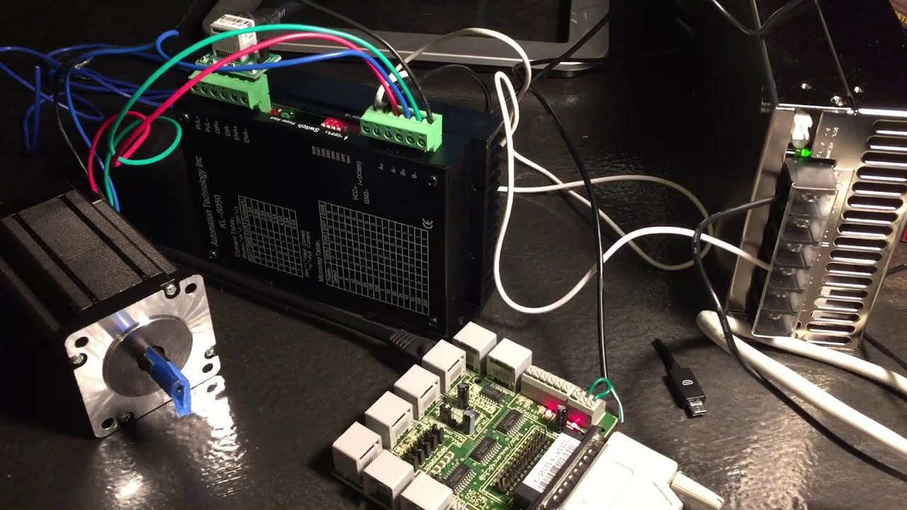Grizzly g0704 cnc electronics test - YouTube