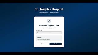 Hospital Asset Tracking Interface - Winter Project Showcase 