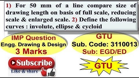 Full scale, Reduced scale, Enlarged scale, EG-6, GTU imp question, Types of scale