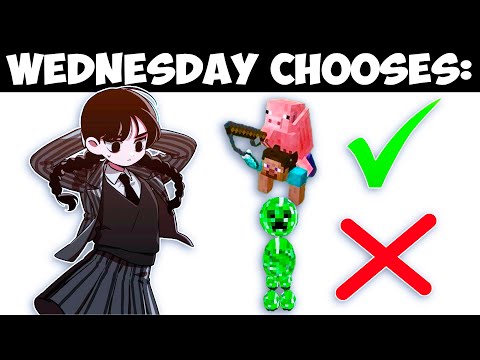 Zero Two Dodging meme - Wednesday Chooses Minecraft