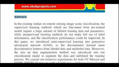 Semi Supervised Representation Learning for Remote Sensing Image Classification Based on Generative