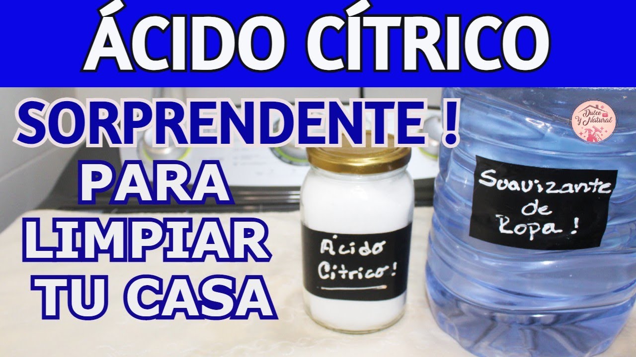 ✨ SUAVIZANTE DE ROPA DE ÁCIDO CÍTRICO, ésto es ORO para limpiar tu casa / dulce y Natural.