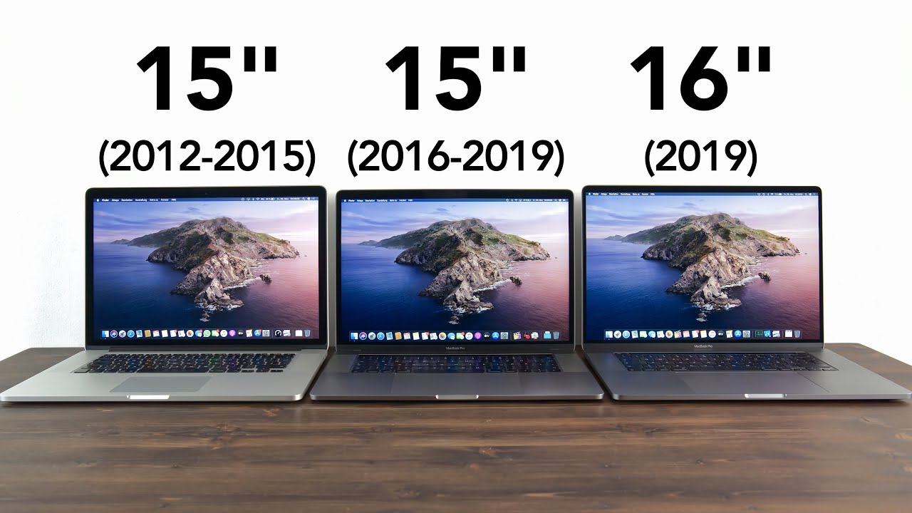 MacBook Pro 16" vs 15" (2016-2019) vs 15" (2012-2015) | Vergleich - YouTube