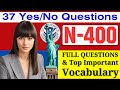 FULL N-400 Part 09 : 37 YES/NO Questions (2025 Update) | Simple Definitions for US Citizenship Test