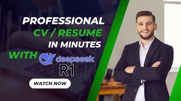 🔥 Create a Professional CV with AI in 2024 (Fast & Easy!) | Step-by-Step DeepSeek R1 Tutorial ✅