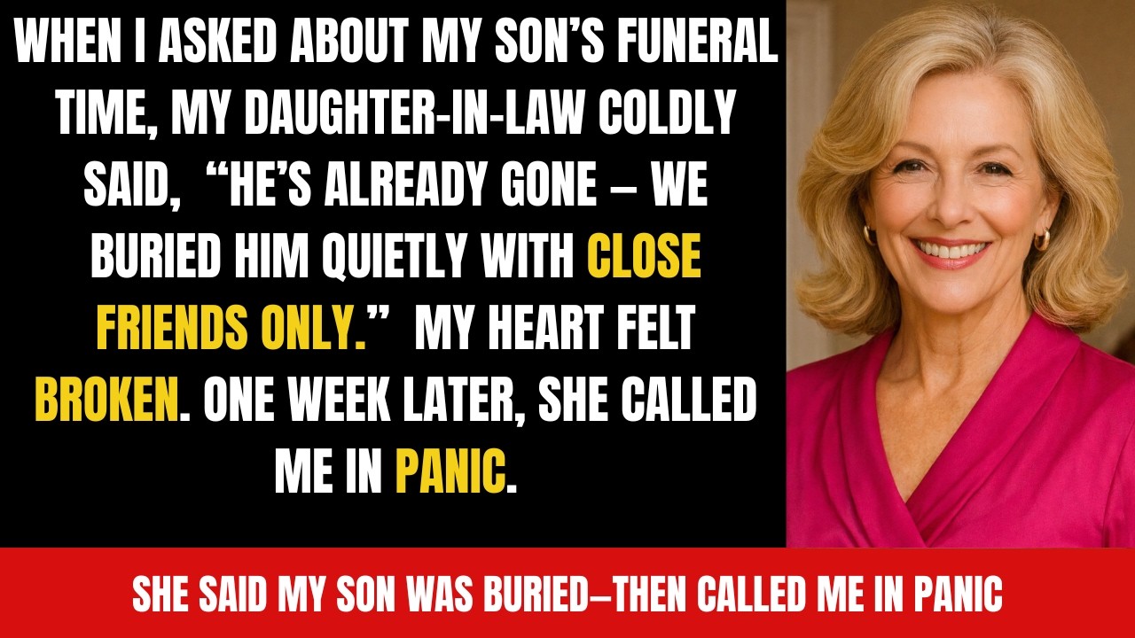 When I asked what time my son’s funeral would be, my daughter-in-law replied, “He’s long gone...