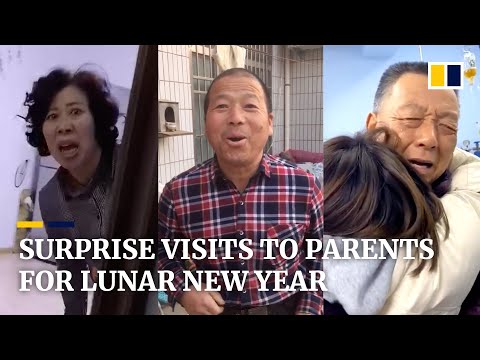 Chinese travel home to surprise parents for Lunar New Year
